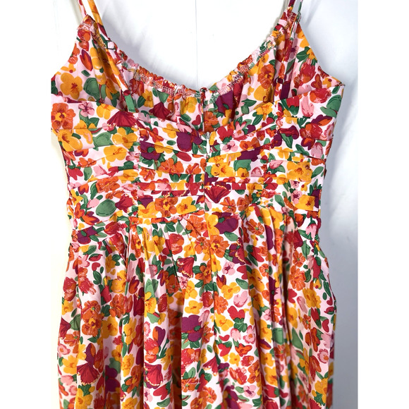 Princess Polly Dress Size 2 Multicolor Barrett Mini Floral Milkmaid Beachy New - Picture 4 of 14